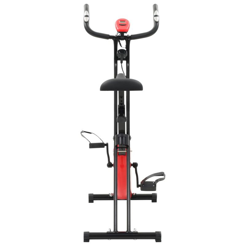 vidaXL-Cyclette-Magnetica-X-Bike-con-Misurazione-del-Polso-Nero-Rosso