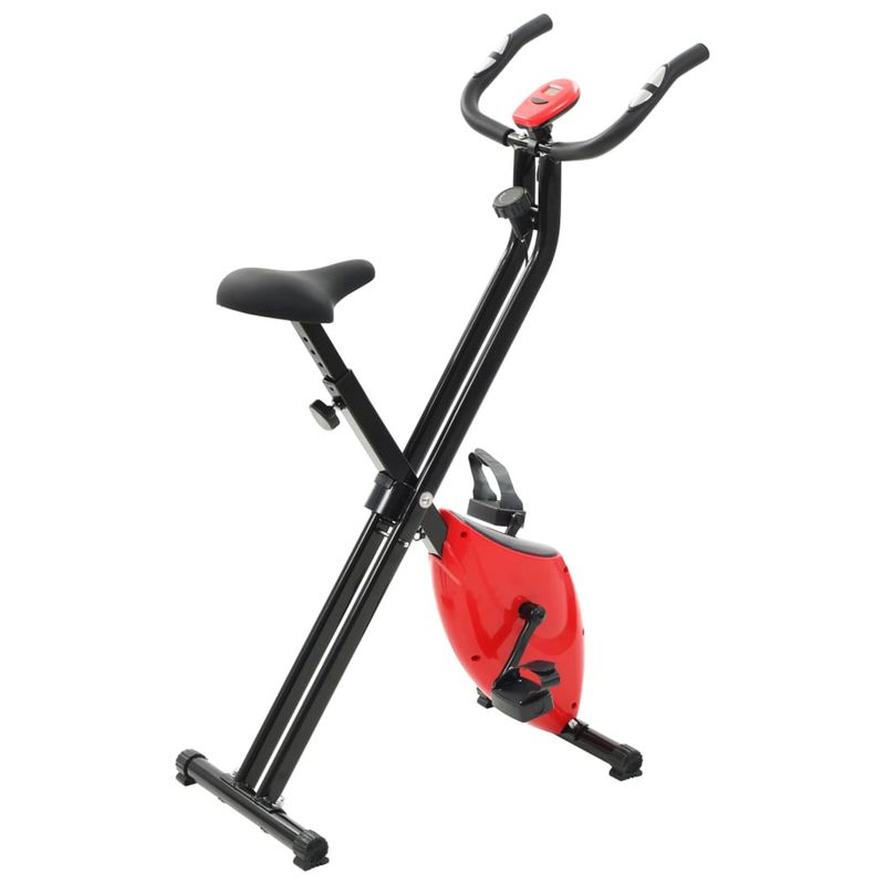 vidaXL-Cyclette-Magnetica-X-Bike-con-Misurazione-del-Polso-Nero-Rosso