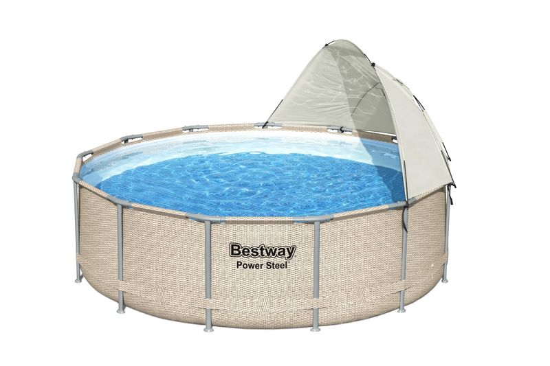 Bestway-Tettoia-per-Piscina-Fuori-Terra-Bianco