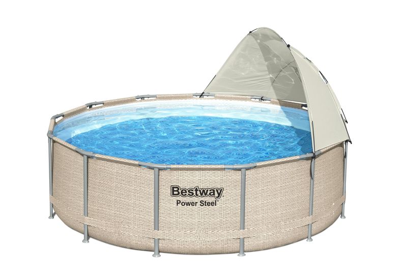 Bestway-Tettoia-per-Piscina-Fuori-Terra-Bianco