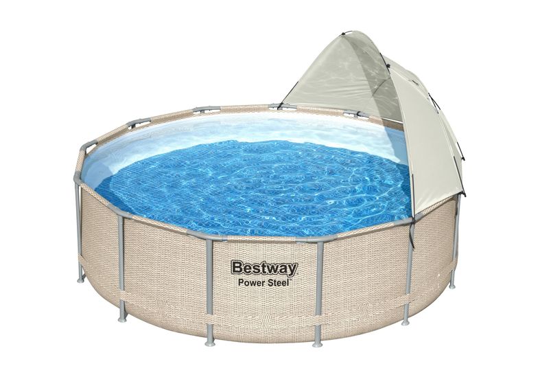 Bestway-Tettoia-per-Piscina-Fuori-Terra-Bianco