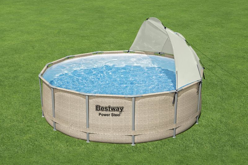 Bestway-Tettoia-per-Piscina-Fuori-Terra-Bianco