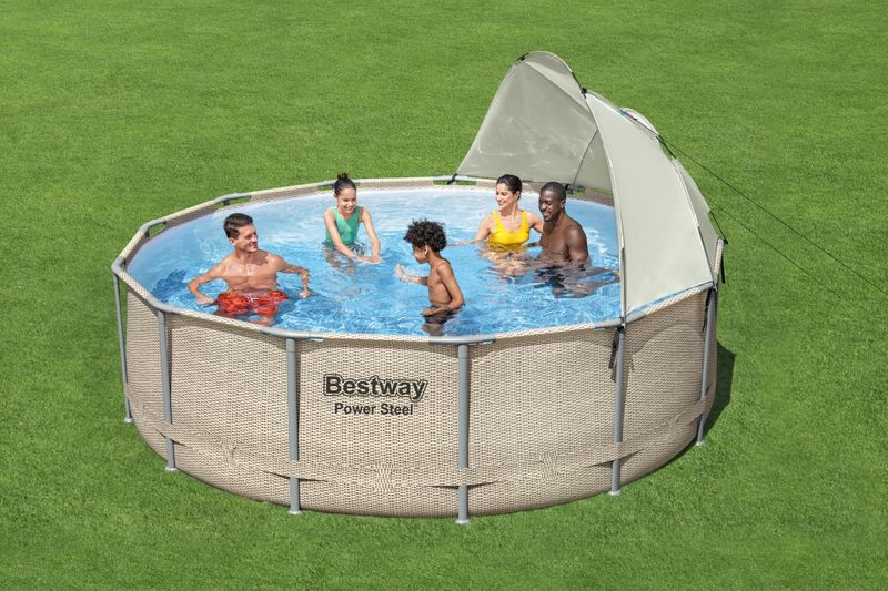 Bestway-Tettoia-per-Piscina-Fuori-Terra-Bianco