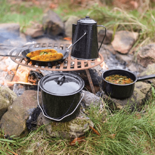 Esschert-Design-Set-per-Cucinare-all-Aperto-4-Pezzi-Nero-FF215