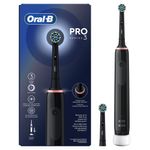 Braun Oral-B Pro 3 Spazzolino Elettrico Ricaricabile Nero Pro3 3000, 2 Testine, 1 Spazzolino