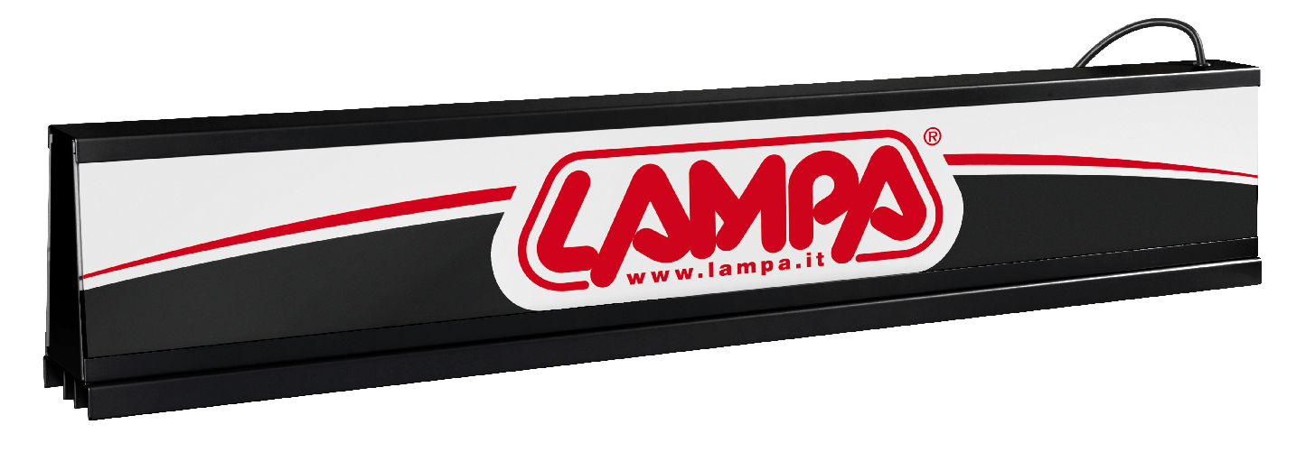 Testata slim retroilluminata, 230V - Nero