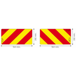 Kit 2 pannelli per segnalazione attrezzature e convogli agricoli Confezione da 1pz