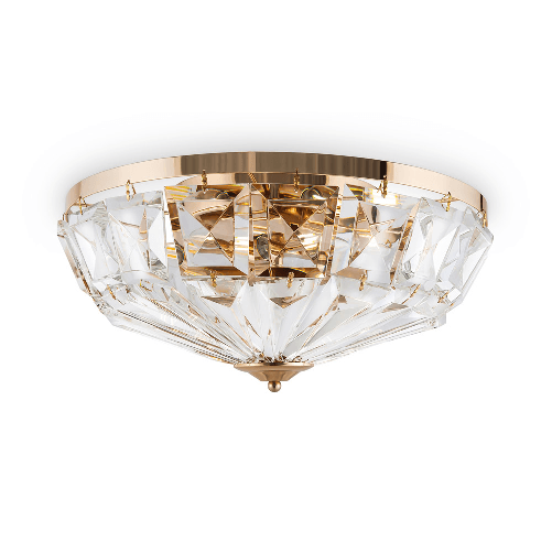 Plafoniera-Contemporanea-Facet-Metallo-Oro-6-Luci-Diffusori-Vetro
