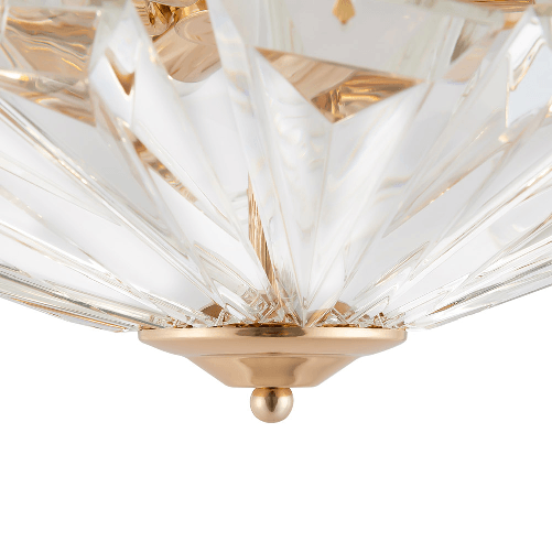 Plafoniera-Contemporanea-Facet-Metallo-Oro-6-Luci-Diffusori-Vetro