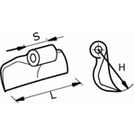 Mazza trincia larghezza 150mm lunghezza 100mm attacco 55mm e foro Ø 20,5mm Confezione da 1pz