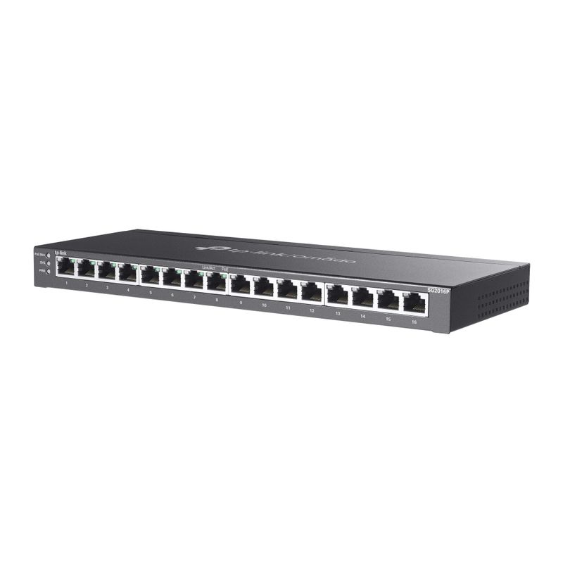 TP-Link-TL-SG2016P-switch-di-rete-L2-L3-L4-Gigabit-Ethernet--10-100-1000--Supporto-Power-over-Ethernet--PoE--Nero