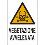 Cartello segnaletica vegetazione avvelenata 50x35 Confezione da 1pz