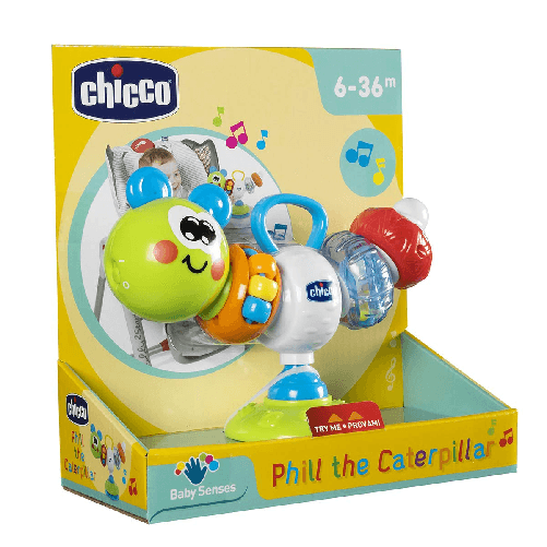 Chicco---Gioco-Seggiolone-Bruchino-Ballerino-Gioco-Elettronico-con-Ventosa-per-Seggiolone-con-Suoni-Melodie-e-Attivita-Manuali-Batterie-Incluse-Multicolore-6-36-Mesi