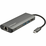StarTech.com Adattatore multiporta USB-C - Dock da viaggio USB tipo C a HDMI 4K, 3x USB 3.0 hub, SD / SDHC, GbE, pass