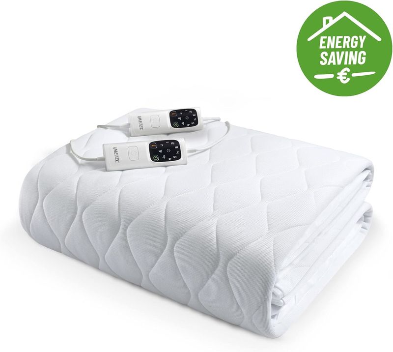 Imetec-16729-coperta-cuscino-elettrico-Riscaldaletto-elettrico-300-W-Bianco-Tessuto