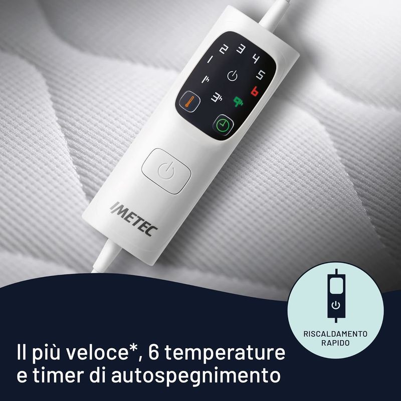 Imetec-16729-coperta-cuscino-elettrico-Riscaldaletto-elettrico-300-W-Bianco-Tessuto