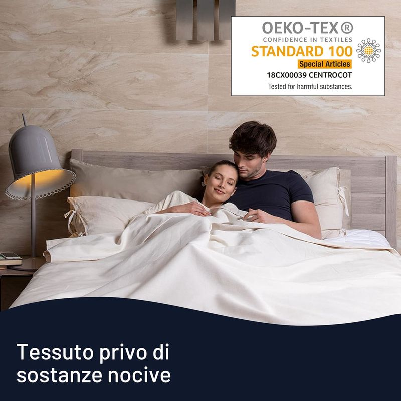 Imetec-16729-coperta-cuscino-elettrico-Riscaldaletto-elettrico-300-W-Bianco-Tessuto