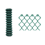 Rete per Recinzione Plastificata Verde a maglia sciolta 50x50cm H125 25 metri