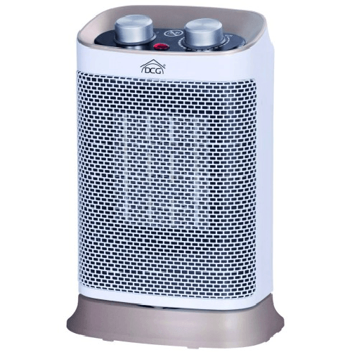 Termoventilatore Ceramico Oscillante 1500W Bianco Stufetta