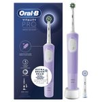 Braun Oral-B Vitality Spazzolino Elettrico Ricaricabile Pro Viola, 2 Testine