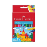 Faber Castell Faber-Castell Castle Confezione da 24 pennarelli - Inchiostro lavabile a base d'acqua - Colori assortiti