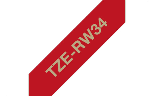 Brother-TZE-RW34-nastro-per-etichettatrice-Oro-su-rosso