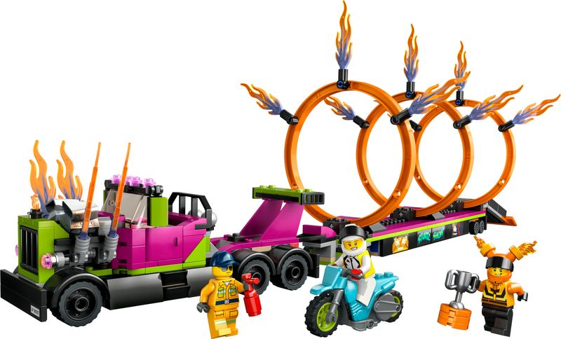 LEGO-60357-City-Stuntz---Stunt-Truck-con-Moto-e-Anelli-di-Fuoco
