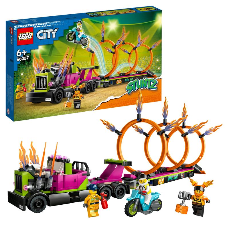 LEGO-60357-City-Stuntz---Stunt-Truck-con-Moto-e-Anelli-di-Fuoco
