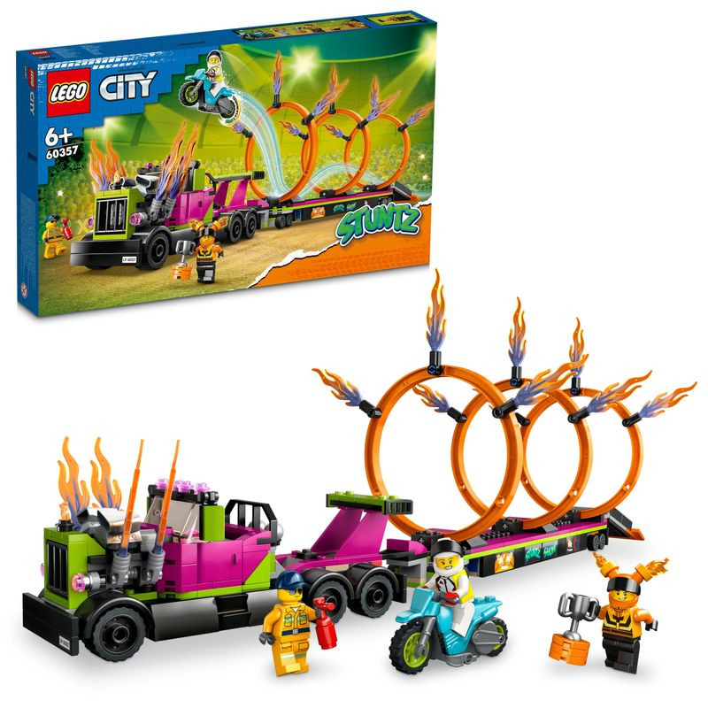 LEGO-60357-City-Stuntz---Stunt-Truck-con-Moto-e-Anelli-di-Fuoco
