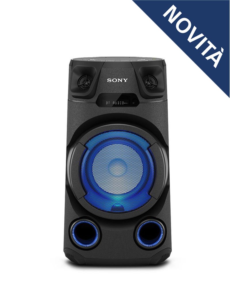 Sony-MHC-V13-Altoparlante-Bluetooth-All-in-One-con-Jet-Bass-Booster-Effetti-Luminosi-Lettore-Cd-Usb-Nero
