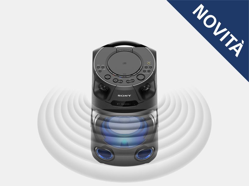 Sony-MHC-V13-Altoparlante-Bluetooth-All-in-One-con-Jet-Bass-Booster-Effetti-Luminosi-Lettore-Cd-Usb-Nero
