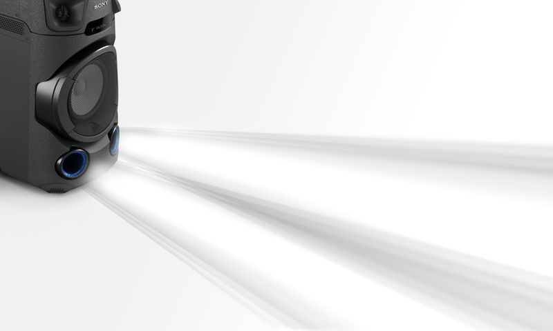 Sony-MHC-V13-Altoparlante-Bluetooth-All-in-One-con-Jet-Bass-Booster-Effetti-Luminosi-Lettore-Cd-Usb-Nero