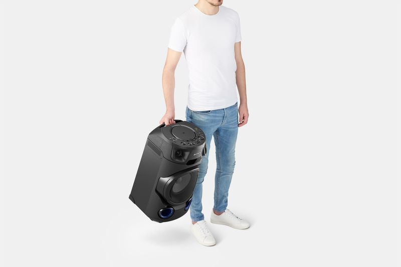 Sony-MHC-V13-Altoparlante-Bluetooth-All-in-One-con-Jet-Bass-Booster-Effetti-Luminosi-Lettore-Cd-Usb-Nero
