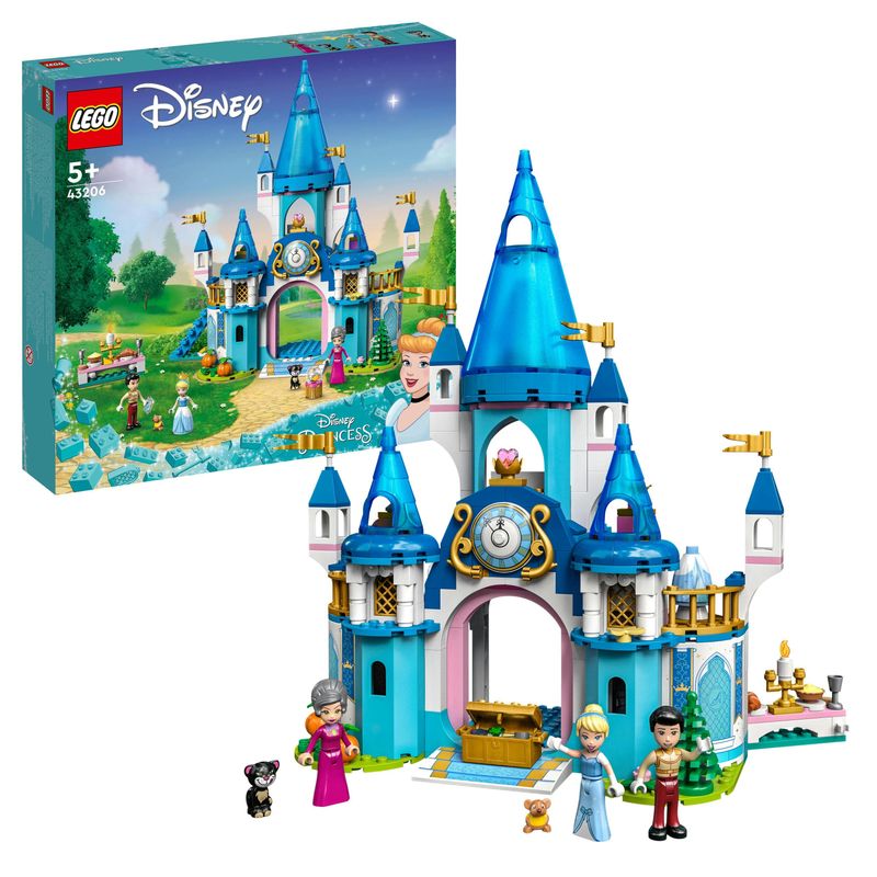 LEGO-Principessa-Disney-43206-Il-Castello-di-Cenerentola-e-del-Principe-Azzurro-Idea-Regalo-Giocattolo-per-Bambini-5--Anni