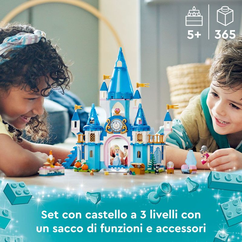 LEGO-Principessa-Disney-43206-Il-Castello-di-Cenerentola-e-del-Principe-Azzurro-Idea-Regalo-Giocattolo-per-Bambini-5--Anni