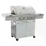 Barbecue 4 fuochi + 1 in Acciaio cm 145x52x114,5 - KOBE