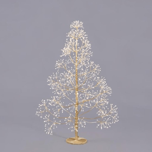 Albero di Faggio in Ferro con 100 LED - Oro