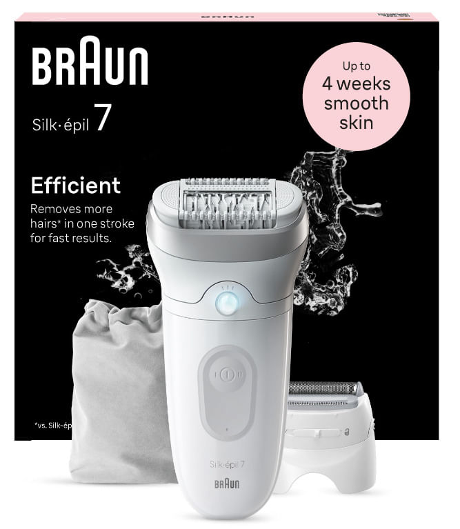 Braun Silk-Epil 7 Epilatore Elettrico 40 Pinze 5 Accessori Wet and Dry Luce Smart