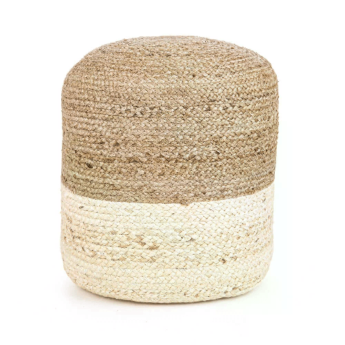 Pouf Naturale Bianca D45 - THOMAS