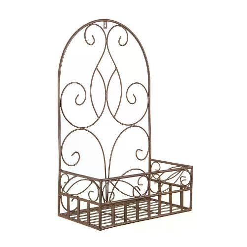 Porta Fiore Parete rettangolare Marrone L (4 Pezzi) - EMMA