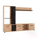 parete attrezzata soggiorno quattro ante moderna minimal in legno cm 202 x 40 x 155,5 h - POLE