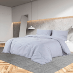 Set Copripiumino Grigio 240x220 cm in Cotone