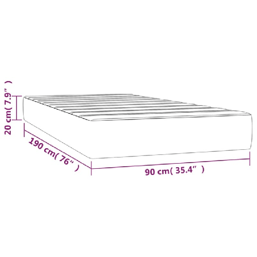 vidaXL-Materasso-a-Molle-Insacchettate-Marrone-Scuro-90x190x20-cm