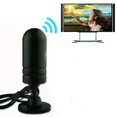 Antenna portatile calamitata DVB-T auto casa camper cavo 1,5M segnale TV 36 dB