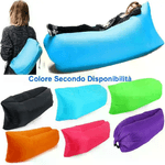 Sofà lettino gonfiabile materassino pouf a sacco letto ad aria sdraio portatile spiaggia giardino