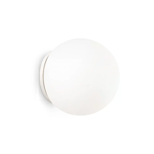 Ideal Lux Applique Moderna Mapa Vetro Bianco 1 Luce E27 D30Cm