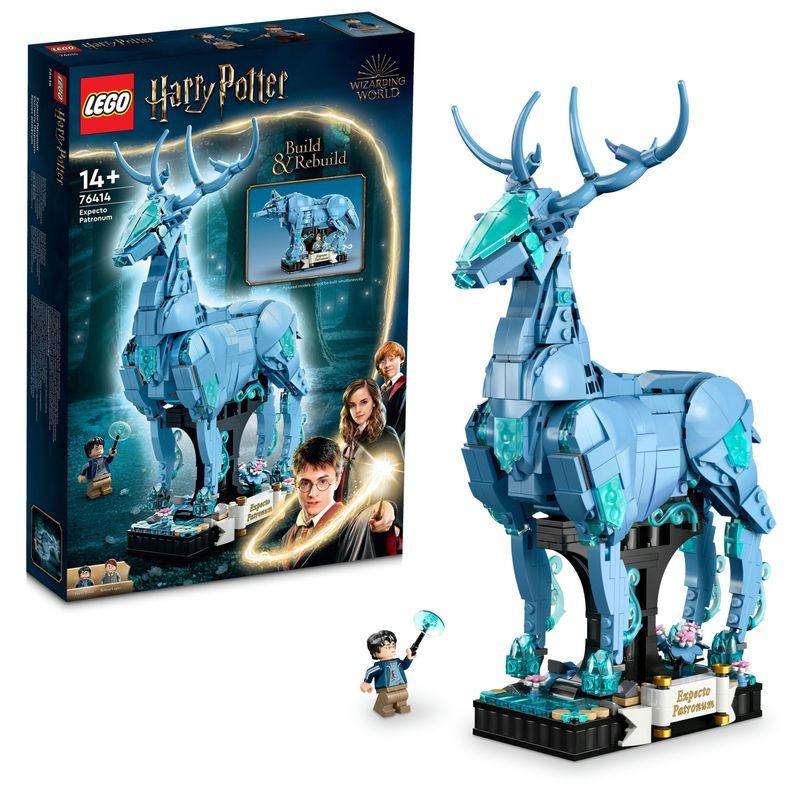 LEGO-Harry-Potter-76414-Expecto-Patronum-Set-2-in-1-con-Figure-Animali-Cervo-e-Lupo-Regali-per-Adolescenti-Donne-e-Uomini