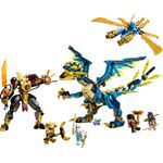 LEGO NINJAGO 71796 Dragone Elementare vs. Mech dell’Imperatrice, Set con Drago Giocattolo, Action Figure