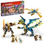 LEGO-NINJAGO-71796-Dragone-Elementare-vs.-Mech-dell’Imperatrice-Set-con-Drago-Giocattolo-Action-Figure-Flyer-e-6-Minifigure