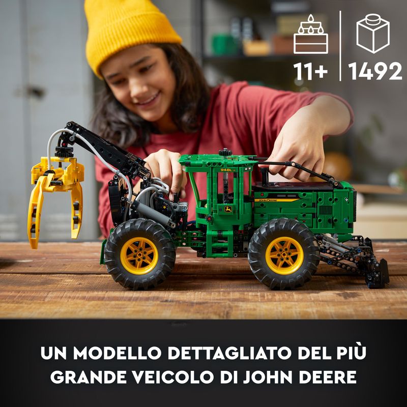 LEGO-Technic-42157-Trattore-John-Deere-948L-II-Modellino-da-Costruire-di-Veicolo-Giocattolo-con-Funzioni-Pneumatiche-e-4WD